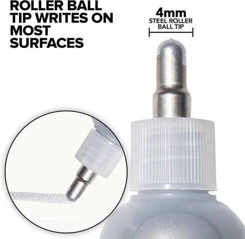 Krink K-66 Silver Paint Marker - Vibrant and Opaque Fine Art Graffiti Markers for Unique Marks on Metal Paper Painted Surfaces and More - Alcohol-Based Krink Permanent Paint Markers for Lasting Lines in Saudi Arabia