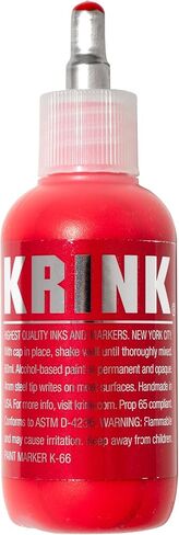 Krink K-66 Silver Paint Marker - Vibrant and Opaque Fine Art Graffiti Markers for Unique Marks on Metal Paper Painted Surfaces and More - Alcohol-Based Krink Permanent Paint Markers for Lasting Lines in Saudi Arabia