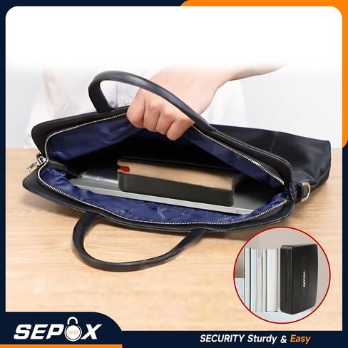 SEPOX® Water/Fire-Resistant Portable Security Case Lock Box Steel, Personal Travel Safe Storage Cabinet for Small Item, 3-Ft Cable, Ressetable Combination Lock for Dorm, Car, Sports, Office in Saudi Arabia