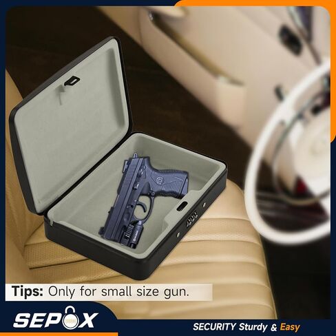 SEPOX® Water/Fire-Resistant Portable Security Case Lock Box Steel, Personal Travel Safe Storage Cabinet for Small Item, 3-Ft Cable, Ressetable Combination Lock for Dorm, Car, Sports, Office in Saudi Arabia