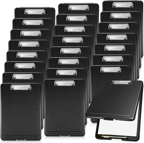 Geyee 16 PCS Clipboards with storage Letter size size clayboard foldible with holder pender plastic storage clip board with low profile clip for student teacher office 9.4 × 13.4 inch in Kuwait