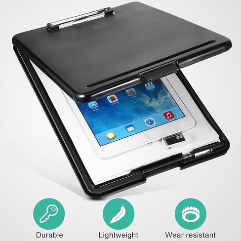 Geyee 16 PCS Clipboards with storage Letter size size clayboard foldible with holder pender plastic storage clip board with low profile clip for student teacher office 9.4 × 13.4 inch in Kuwait
