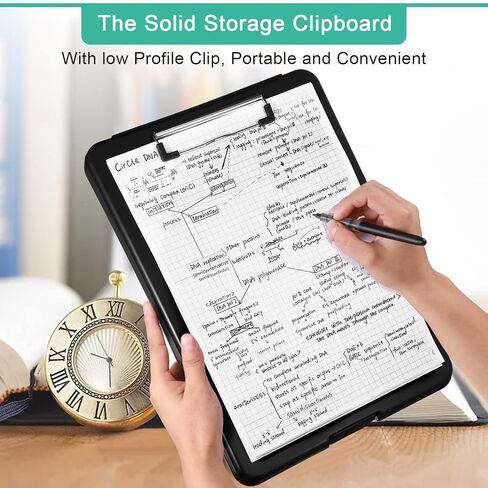 Geyee 16 PCS Clipboards with storage Letter size size clayboard foldible with holder pender plastic storage clip board with low profile clip for student teacher office 9.4 × 13.4 inch in Kuwait
