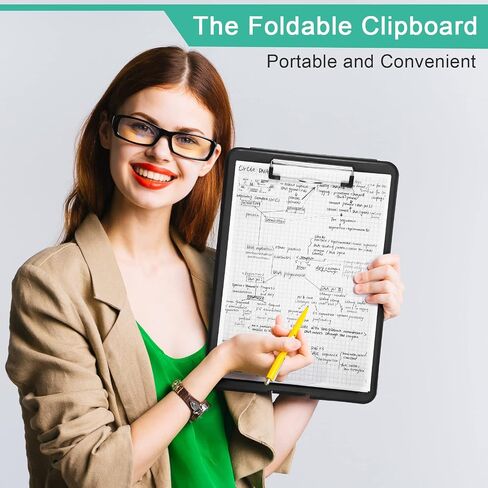 Geyee 16 PCS Clipboards with storage Letter size size clayboard foldible with holder pender plastic storage clip board with low profile clip for student teacher office 9.4 × 13.4 inch in Kuwait