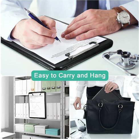 Geyee 16 PCS Clipboards with storage Letter size size clayboard foldible with holder pender plastic storage clip board with low profile clip for student teacher office 9.4 × 13.4 inch in Kuwait