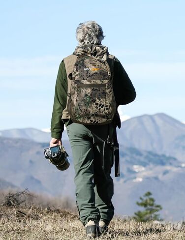 WOLFHUNT Hunting Backpack for Men, Medium Camouflage Hunting Pack Hiking Day Pack for Hiking, Fishing, Shooting, 24 L,Prym1 Woodlands in Saudi Arabia