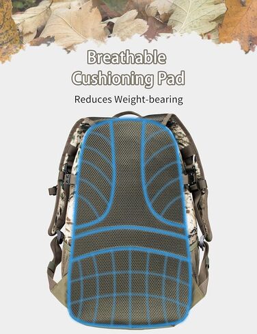 WOLFHUNT Hunting Backpack for Men, Medium Camouflage Hunting Pack Hiking Day Pack for Hiking, Fishing, Shooting, 24 L,Prym1 Woodlands in Saudi Arabia