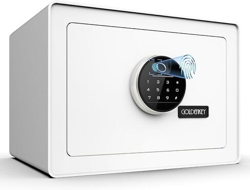 Goldenkey Digital Security Safe and Lock Box ، صندوق آمن صغير مقابل المال ، قفل لوحة المفاتيح ، مثالي لمكتب مجوهرات الأعمال ، استخدام مسدس مجوهرات ، 0.8CU.F./ in Kuwait
