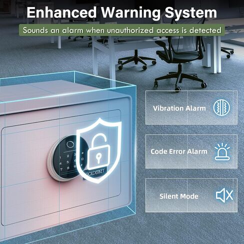 Goldenkey Digital Security Safe and Lock Box ، صندوق آمن صغير مقابل المال ، قفل لوحة المفاتيح ، مثالي لمكتب مجوهرات الأعمال ، استخدام مسدس مجوهرات ، 0.8CU.F./ in Kuwait