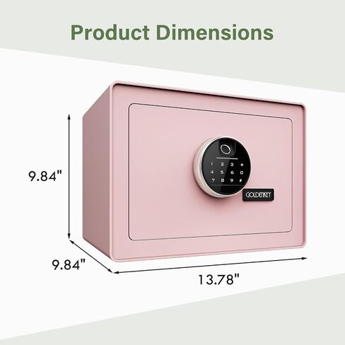 Goldenkey Digital Security Safe and Lock Box ، صندوق آمن صغير مقابل المال ، قفل لوحة المفاتيح ، مثالي لمكتب مجوهرات الأعمال ، استخدام مسدس مجوهرات ، 0.8CU.F./ in Kuwait