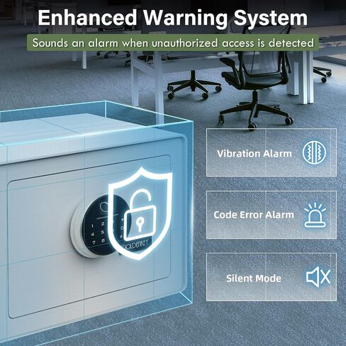 Goldenkey Digital Security Safe and Lock Box ، صندوق آمن صغير مقابل المال ، قفل لوحة المفاتيح ، مثالي لمكتب مجوهرات الأعمال ، استخدام مسدس مجوهرات ، 0.8CU.F./ in Kuwait