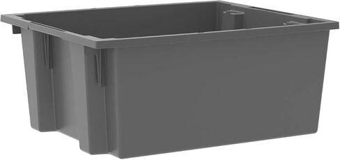 Akro-Mils 35225 Nest and Stack Plastic Storage Bins, Heavy Duty Industrial Strength Totes for Storage, Transportation and Material Handling Boxes, 23-1/2" L x 19" W x 10" H, Blue, 3-Pack in Kuwait