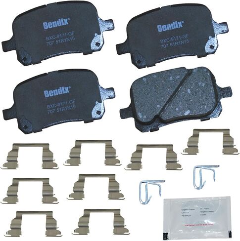 مجموعة وسادات فرامل قرصية أمامية من السيراميك من Bendix Priority 1 لسيارة Infiniti QX56 2013-2006، QX80 2017-2014، Nissan Armada 2015-2006، Titan 2015-2008 - (CFC1509) in Kuwait