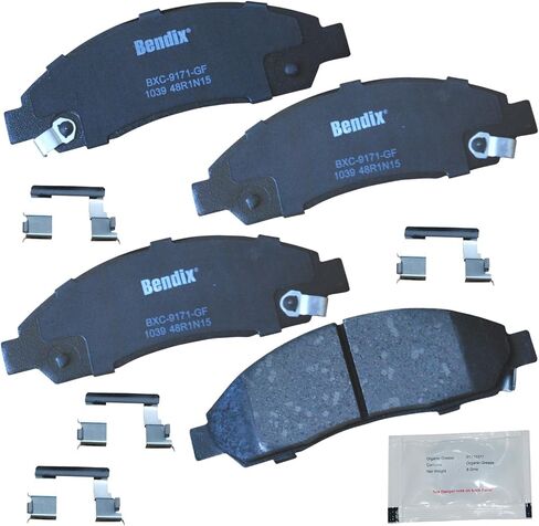 مجموعة وسادات فرامل قرصية أمامية من السيراميك من Bendix Priority 1 لسيارة Infiniti QX56 2013-2006، QX80 2017-2014، Nissan Armada 2015-2006، Titan 2015-2008 - (CFC1509) in Kuwait