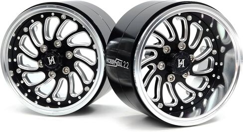 HOBBYSOUL 2.2 Beadlock Wheels Adjustable Offset Rims Wide 40mm for 1/10 RC Crawler Gen8 Everest gen 7 Pro / SCX10 Capra / TRX4 AMG 6x6 Upgrades, HS701575 in Saudi Arabia