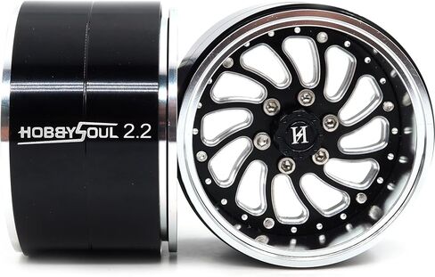 HOBBYSOUL 2.2 Beadlock Wheels Adjustable Offset Rims Wide 40mm for 1/10 RC Crawler Gen8 Everest gen 7 Pro / SCX10 Capra / TRX4 AMG 6x6 Upgrades, HS701575 in Saudi Arabia