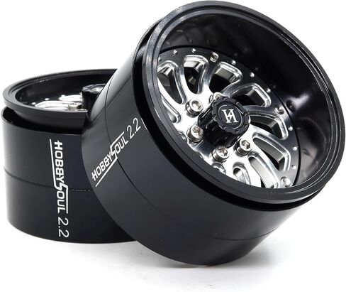 HOBBYSOUL 2.2 Beadlock Wheels Adjustable Offset Rims Wide 40mm for 1/10 RC Crawler Gen8 Everest gen 7 Pro / SCX10 Capra / TRX4 AMG 6x6 Upgrades, HS701575 in Saudi Arabia