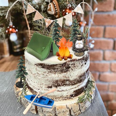 طافرة وقت جيد لحفل التخييم Cupcake Toppers Deer Three Bear Tent Cupcake يختار زخارف كعكة التخييم السعيدة لتوفيات حفلات التخييم in Kuwait