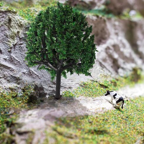 Skylety 70 Pieces Model Trees 1.2-6.3 Inch Mixed Miniature Toy Trees Diorama Supplies Fake Plants for Train Scenery Architecture DIY Crafts, Building Model Scenery Landscape Natural Green(Vintage) in Kuwait
