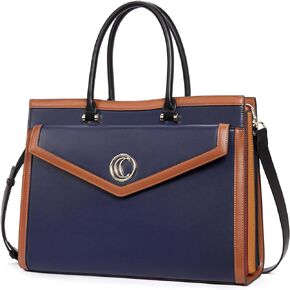 Leather Briefcase for Women 15.6 Inch Laptop Business Computer Ladies Work Handbag