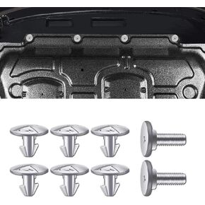 Lower Engine Cover Bolt Pin Screws, Lower Cover Bolts, Engine Access Cover Pins, Engine Shield Cover Bolt Kit Compatible with Honda Accord, Civic, CRV, Replaces 90105-TBA-A00, 90674-TY2-A01