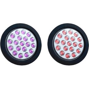 4" Round LED Tail Lights Dual Revolution Red Stop Turn Tail Lights and Green as Auxiliary Color for Truck Trailer RV Jeep with Rubber Grommet and 3 Prong Wire Pigtails IP67 Waterproof