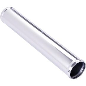 Aluminum Pipe Tube Intercooler Hose OD89mm(3.5"), 6061 Aluminu Air Intake Tube, Length 11.8" (300mm), Thickness 2mm Silver Aluminum Alloy Exhaust Pipe