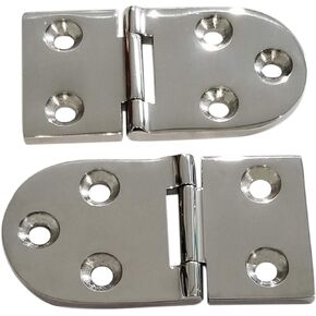 NRC&XRC Marine Grade Short Side CAST Solid 316 Stainless Steel Mirror Polished Butt Hinges Marine Stainless Steel 3" x 1.57" Pair for Boat, RVs