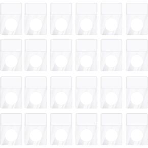 200 PCS Adhesive Hanging Tabs, Hang Tags Round Hole Hang Tabs Clear Sticky Tabs for Wall Hanging Self Adhesive Hang Tags Hole Hang Tags Hanging Folder Tabs for Tags Sale Items Store Retail Display
