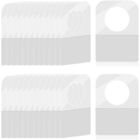 400Pcs Hang Tabs, Round Hole Hang Tags Self-Adhesive Plane Hook PVC Heavy Duty Sticky Display Tags for Hanging Store Retail Display