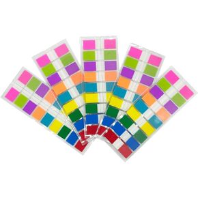 Obsentoes 900 pcs Index Tabs, Pop Up Index Tabs, Flags Stickers, Transparent Sticky Notes,Page Markera, Book, Notebook, Label（9 Bright Colors 0.47 * 1.7inch)