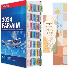 علامات التبويب FAR AIM 2024 و2023، متوافقة مع الطيار الخاص (بدون كتاب)، تتضمن علامات التبويب Far/Aim 64 علامة تبويب و16 علامة تبويب فارغة، وعلامات تبويب مغلفة وملونة مقاومة للتمزق مع إشارة مرجعية وقالب موضع in Kuwait