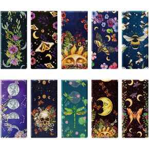 30 Pieces Magnetic Bookmarks Tarot Magnet Page Markers Multi Insect Magnet Bookmark Clips Magnetic Page Clips Assorted Book Marks Set for School Students Teachers Reading Supplies (3.94 x 1.18 Inches)