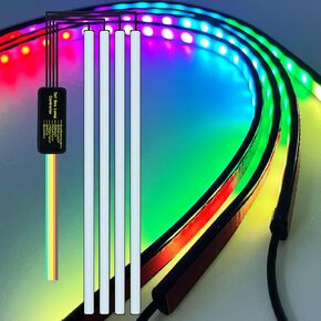 1Pcs Car LED Lights Interior,43.3 inch Multiple Light Colors Acrylic Car LED Strip Lights Kit with A pp Control for Car,SUVs,ATV.DC+5V.