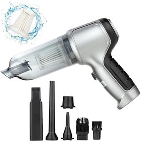 مكنسة كهربائية للسيارة ملحقات السيارة 3 في 1 مكنسة كهربائية لاسلكية محمولة بلوحة مفاتيح، مكنسة كهربائية للسيارة مع محرك بدون فرش بقوة 16000 باسكال عالية الطاقة وTypeC محمولة لشعر الحيوانات الأليفة والمكتب ومجموعة تنظيف المنزل in Kuwait