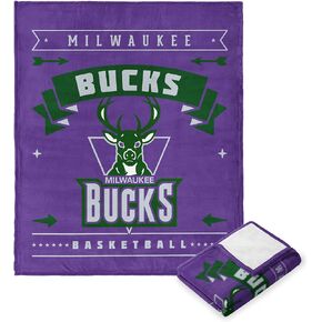 Northwest NBA Milwaukee Bucks Silk Touch Throw Blanket, 50" x 60", Hardwood Classics