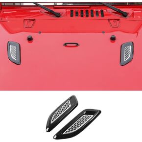 Hood Air Vent Cover for Jeep Wrangler TJ JK JL JT/Chevy Camaro/Jeep Patriot Renegade Compass Grand Cherokee/Dodge RAM Challenger Charger Unlimited (Chrome)