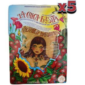 cf-5 5X The Original La Chica Fresita Automotive Air Freshener, Strawberry, 5 Piece