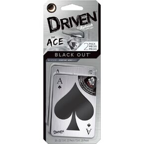 Refresh Your Car The Ace Car Air Freshener, Odor Eliminator, 2 Per Pack, Black Out Scent, Driven by Refresh Your Car