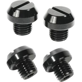 4 Pcs M10x1.25 Screws Bolts,Car Accessories Left and Right Motorcycle Mirror Hole Plugs Screw,Universal Fit for FZ-07 FZ-09 MT-07 MT-09FZ CRF250 CB500F CRF1000L XL700V NC750X G310 (Black)