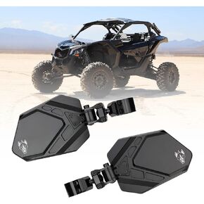 CUERO PRO Black 1.75" - Side Mirrors for UTV Set - UTV Mirror Set Includes 2 Mirrors - Compatible with Bar Size of 1.75" - RZR Rear View Mirror Built to Go Off-Road