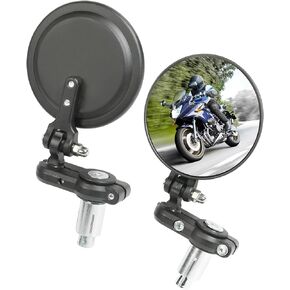 Motorcycle Mirrors,Motorcycle Mirrors for Handlebars,Car Accessories 3" Round Handlebar Mirrors,Handle Bar End Mirrors Rearview Side Mirror,Compatible with Motorcycle Dirt Bike Chopper