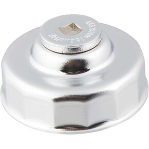 Steelman 64mm x 14 Flute Oil Filter Cap Wrench, 3-8 inch Drive, Low-Profile Design for Confined Space