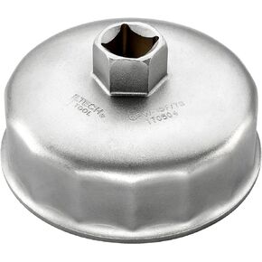 Jetech Oil Filter Cap Wrench 65mm x 14 Flute, Cartridge Type Socket Removal Tool with 14 Flutes and 65mm Inner Diameter