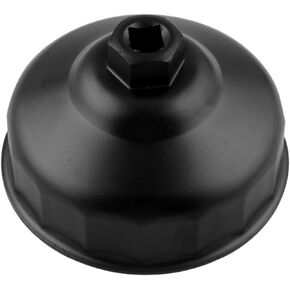 RULLINE 86mm 16 Flutes Oil Filter Wrench, Black, Aluminum, Fits BMW Engines