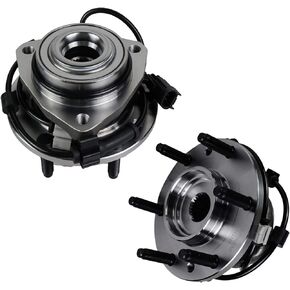 Autoround 513188 [2-Pack] Front Wheel Bearing Hub Assembly Compatible Chevy Trailblazer (EXT)/SSR, for GMC Envoy (XL XUV), Isuzu Ascender, Oldsmobile Bravada, Buick Rainier, Saab 9-7x, 6 Lug w/ABS