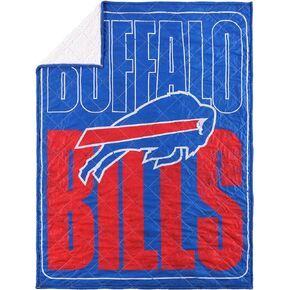 FOCO NFL Unisex-Adult NFL Team Logo 80" x 60" Big Game Sherpa Lined Throw Blanket