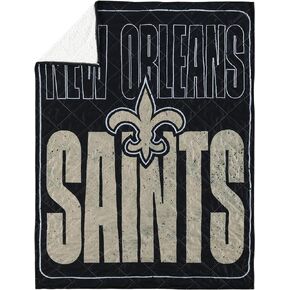 FOCO NFL Unisex-Adult NFL Team Logo 80" x 60" Big Game Sherpa Lined Throw Blanket