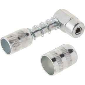 LUMAX LX-1404 Silver 90 Degree Grease Coupler for Hard-to-Reach Grease Fittings on Cars, Trucks, Farm Equipment. Ideal for Lubrication of Front and All-Wheel Drive Vehicles.