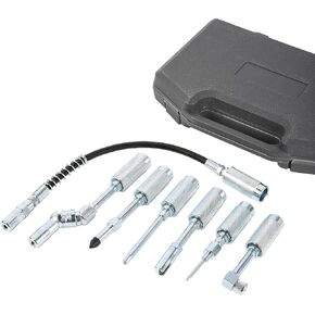 ARES 54030 – 4-Piece Heavy Duty Grease Gun Coupler Set - Working Pressure Rating of 12,000 PSI - Knurled Bands Provide Non-Slip Grip - 4 Jaw Design for Secure Fit